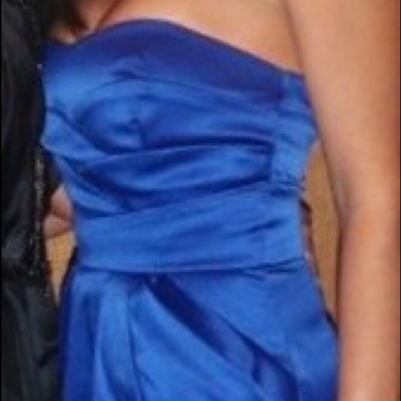 Blue short party Dress, EUC, - Picture 4 of 4